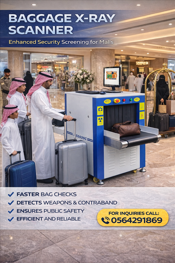 اجهزة تفتيش الحقائب للفنادق وبوابات امنية للبيع  